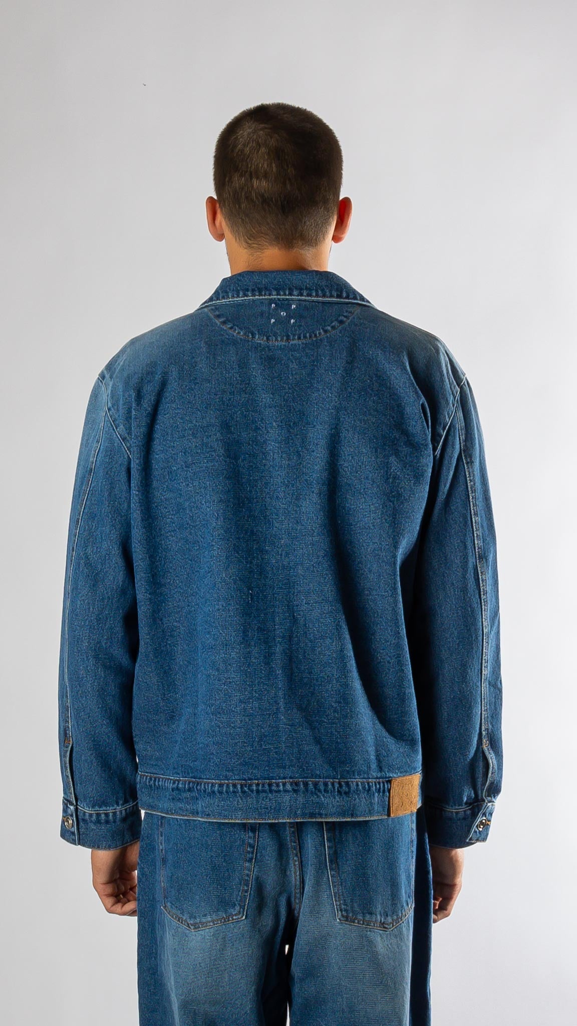 Full button denim jacket Pop trading company