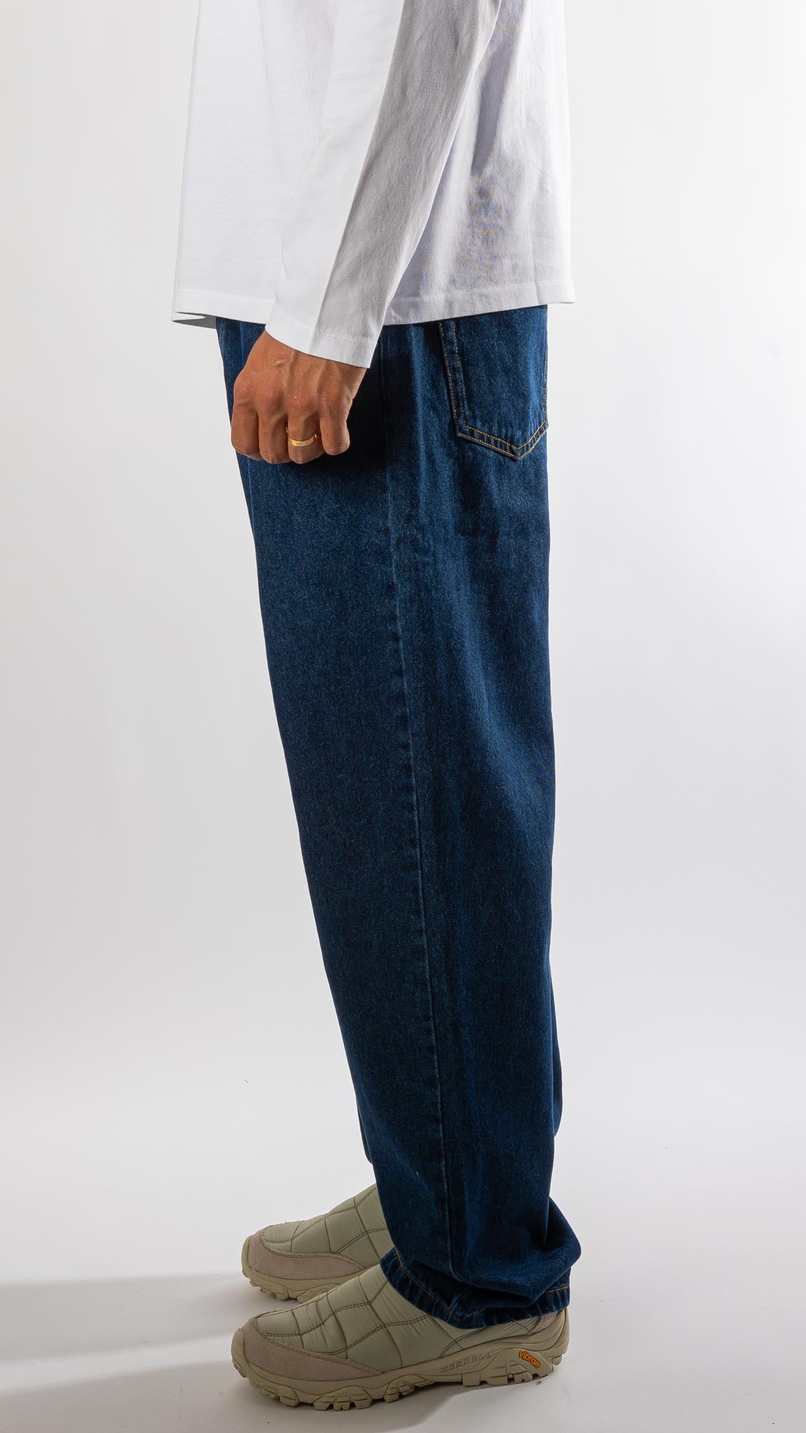 drs denim pant - rinsed Pop trading company