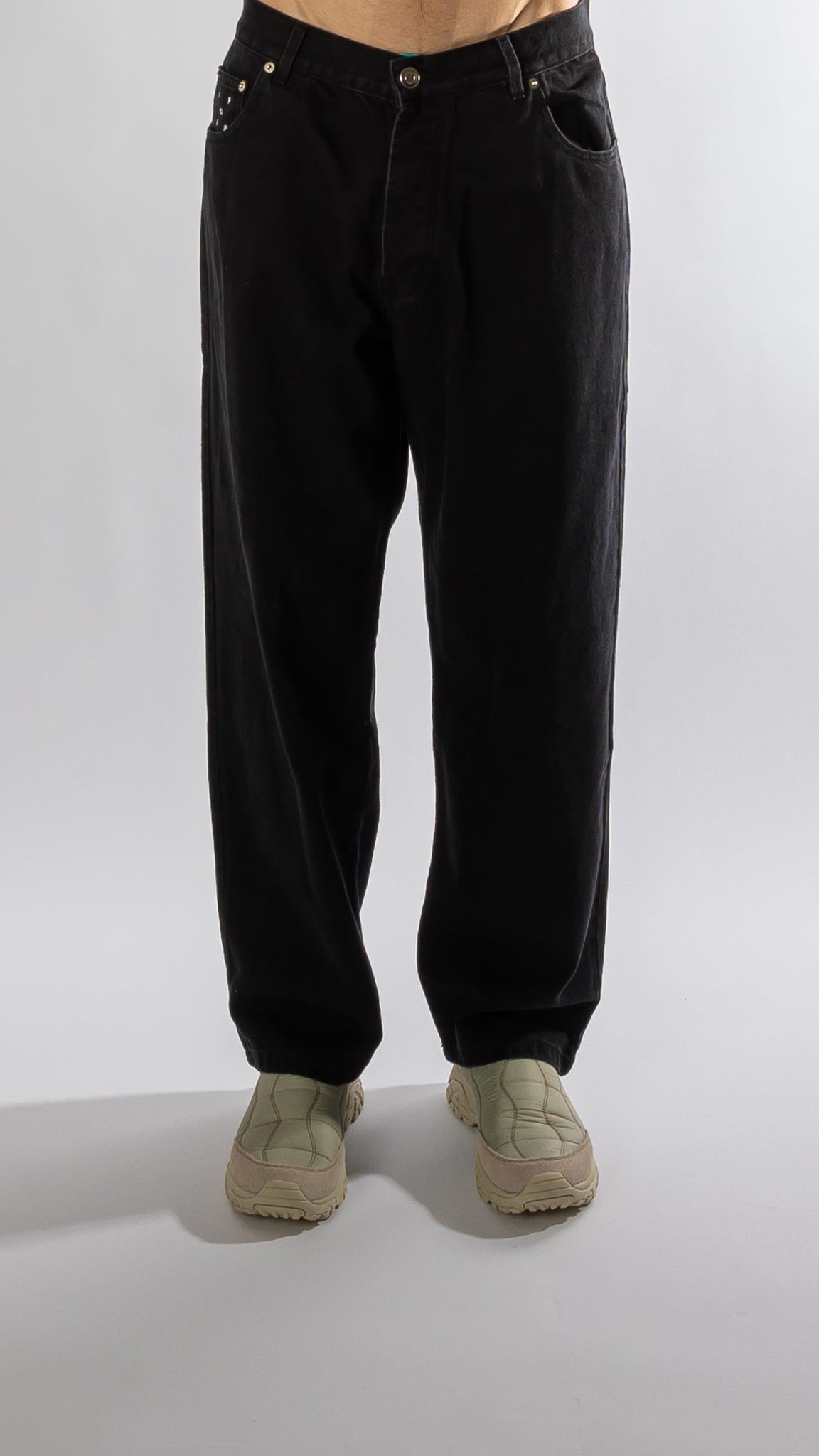 drs denim pant - black Pop trading company