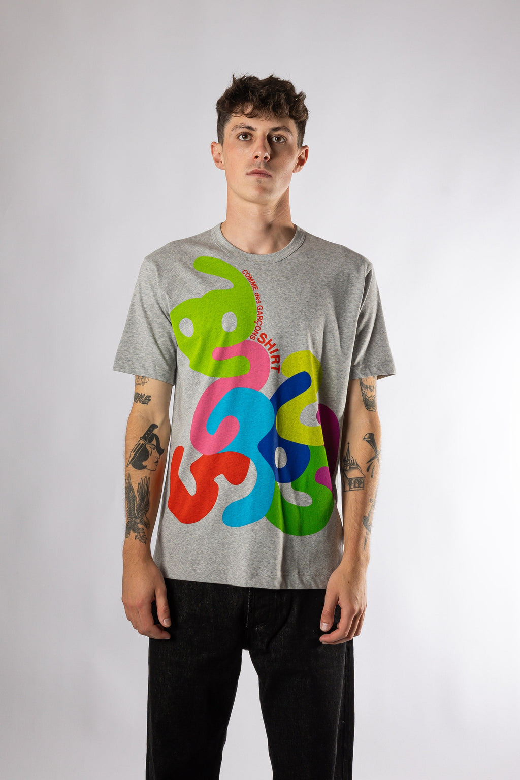 Men's Graphic Printed T-Shirt GREY COMME DES GARÇONS shirt