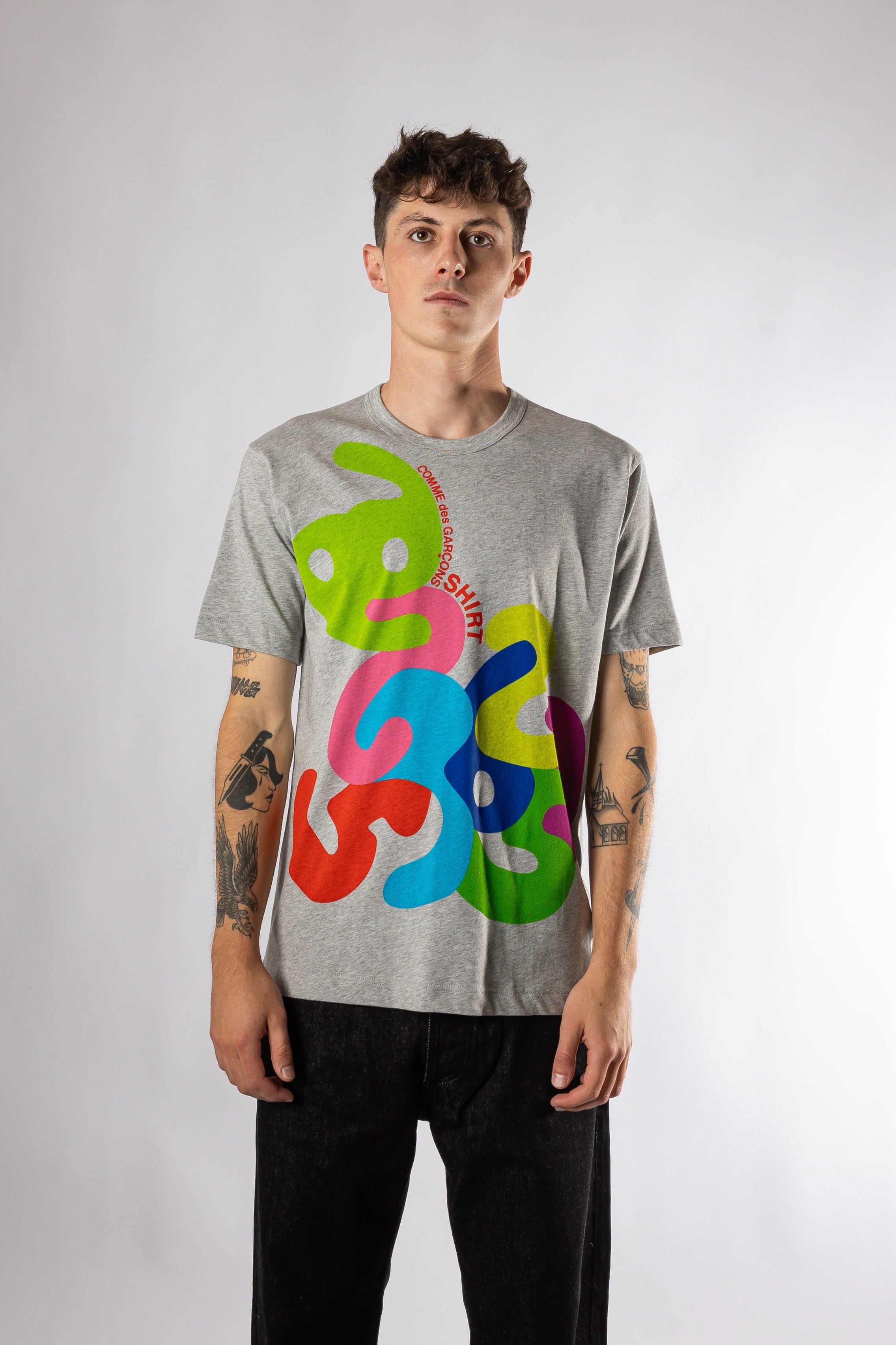 Men's Graphic Printed T-Shirt GREY COMME DES GARÇONS shirt