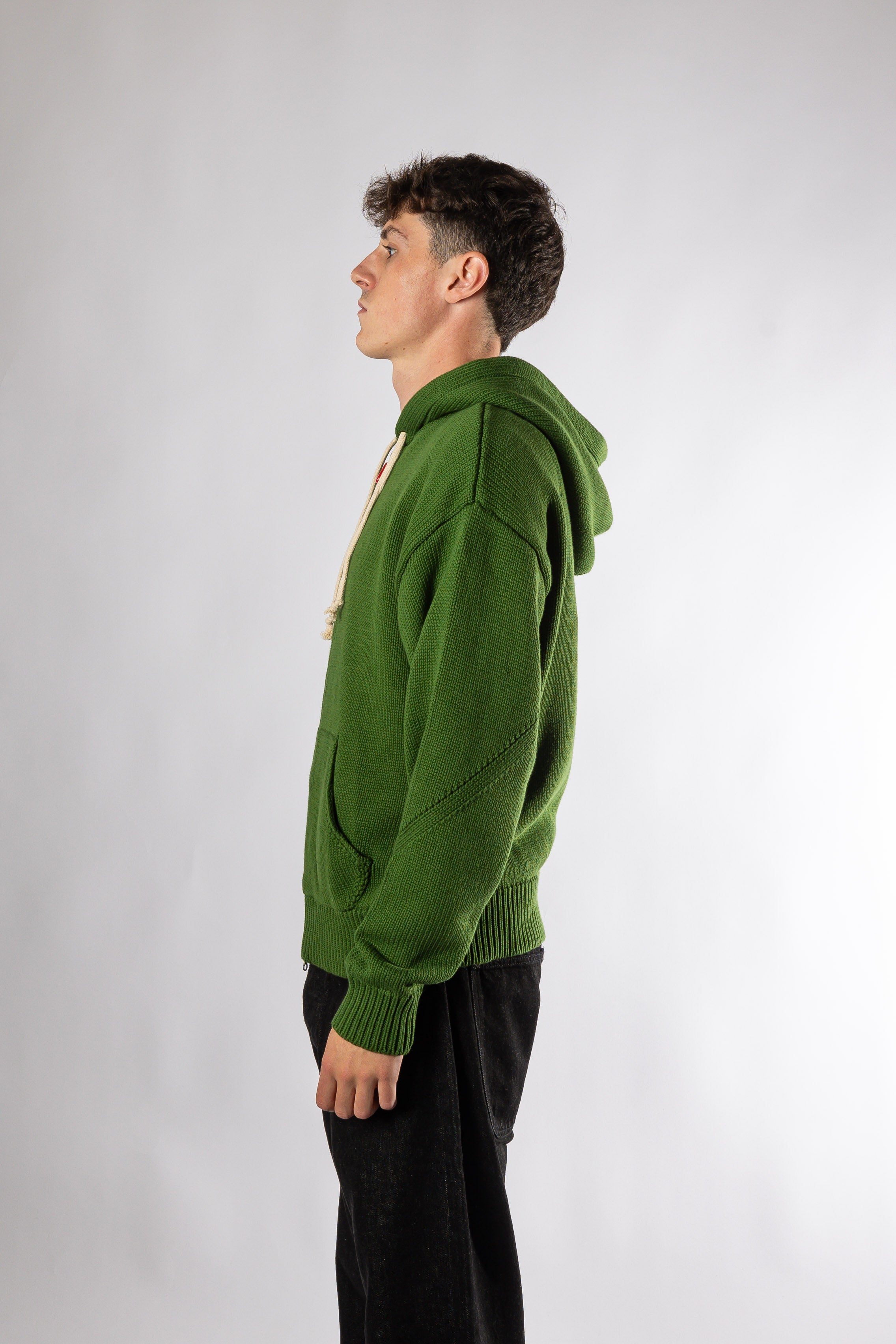 Chunky Knit Zip Up Hoodie - Forest Elf The New Original