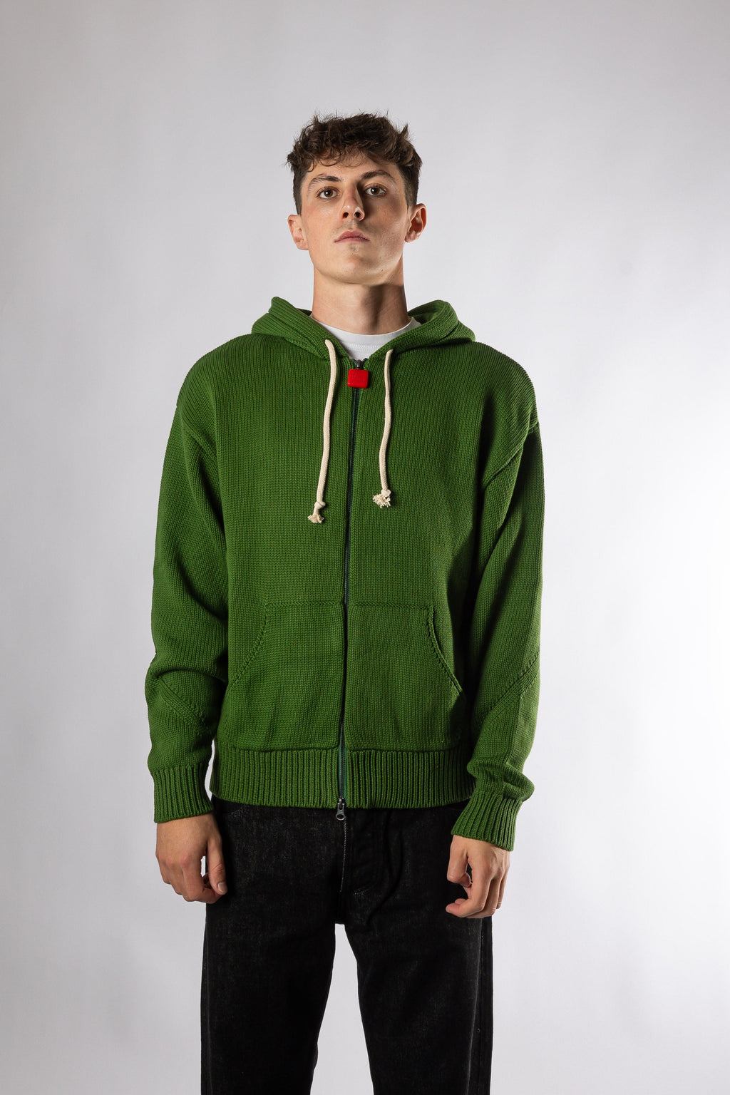 Chunky Knit Zip Up Hoodie - Forest Elf The New Original