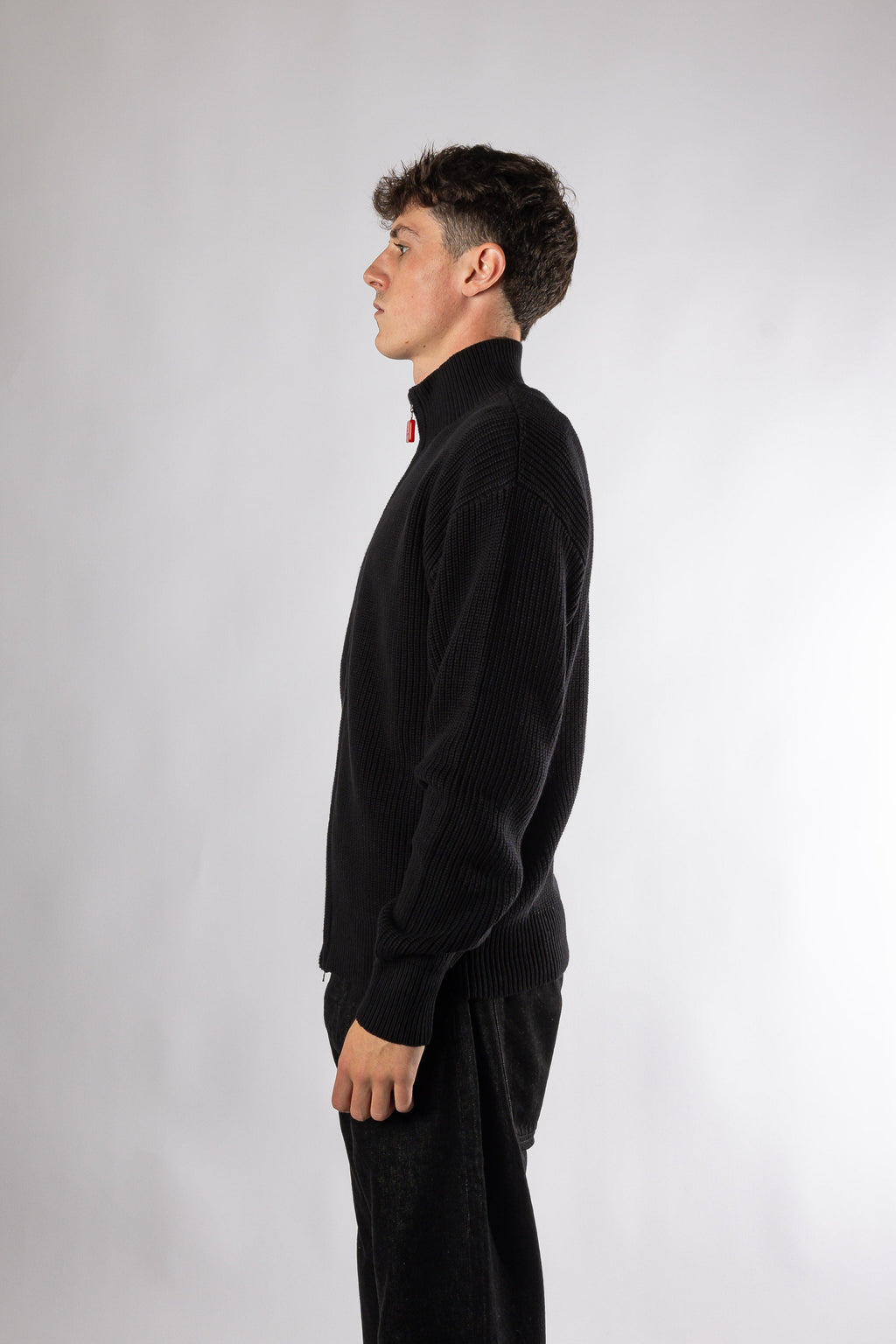 Fisherman Plain Zip Up Sweater The New Original
