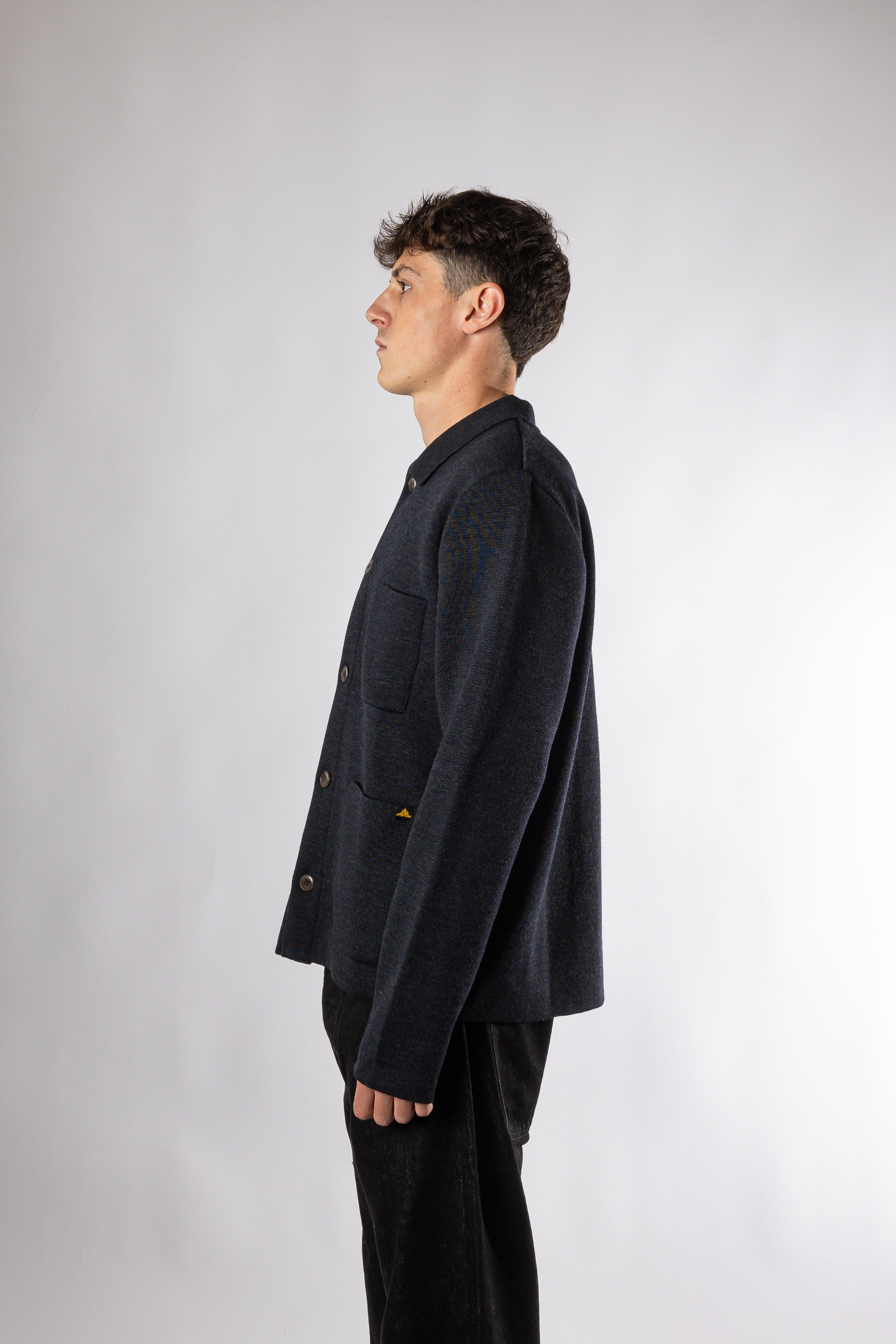 GUINO - WORK CARDIGAN - Grey Le Mont Saint Michel