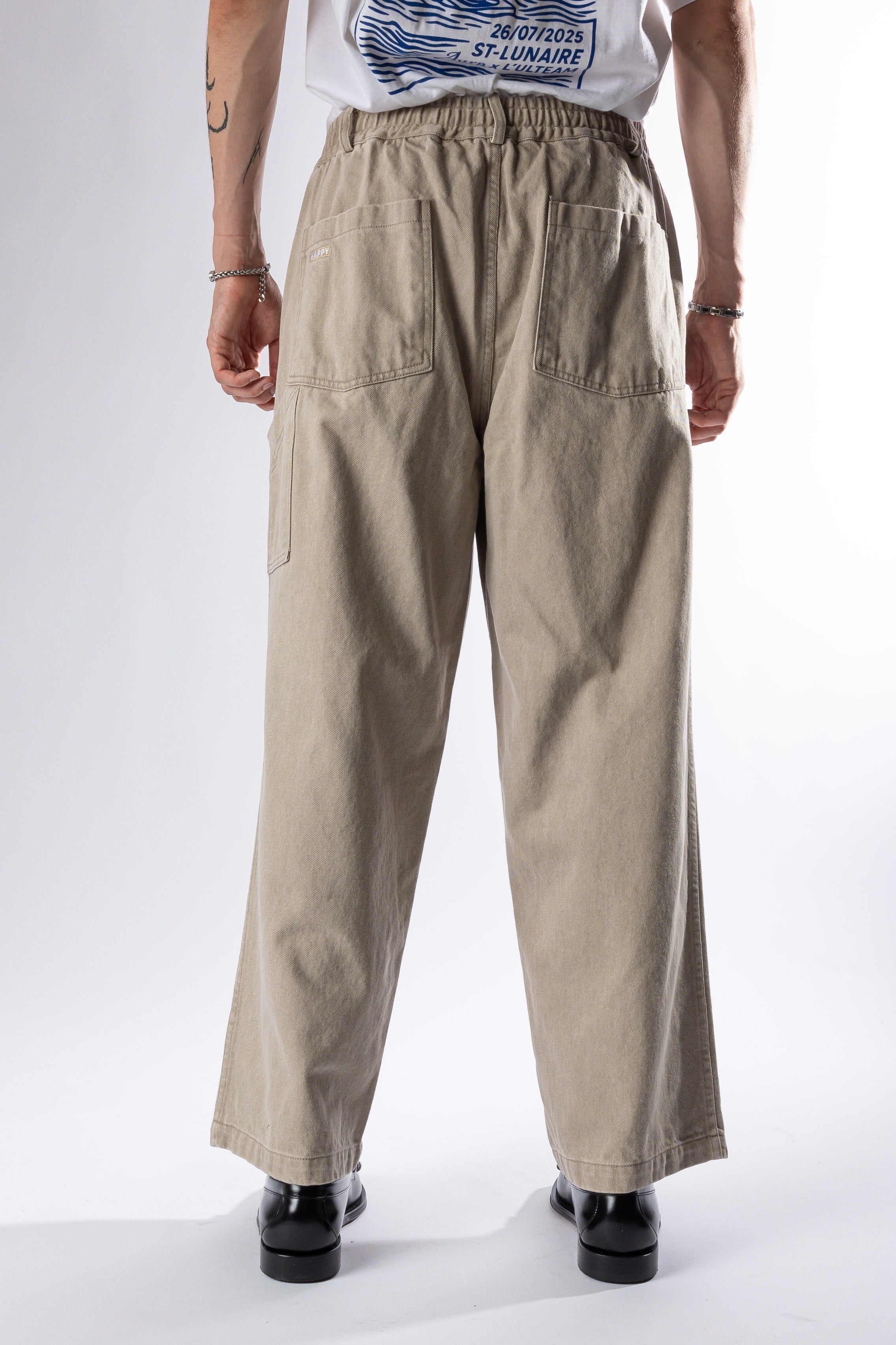 TWO TUCK WIDE KATION PANTS LIGHT BEIGE Kappy