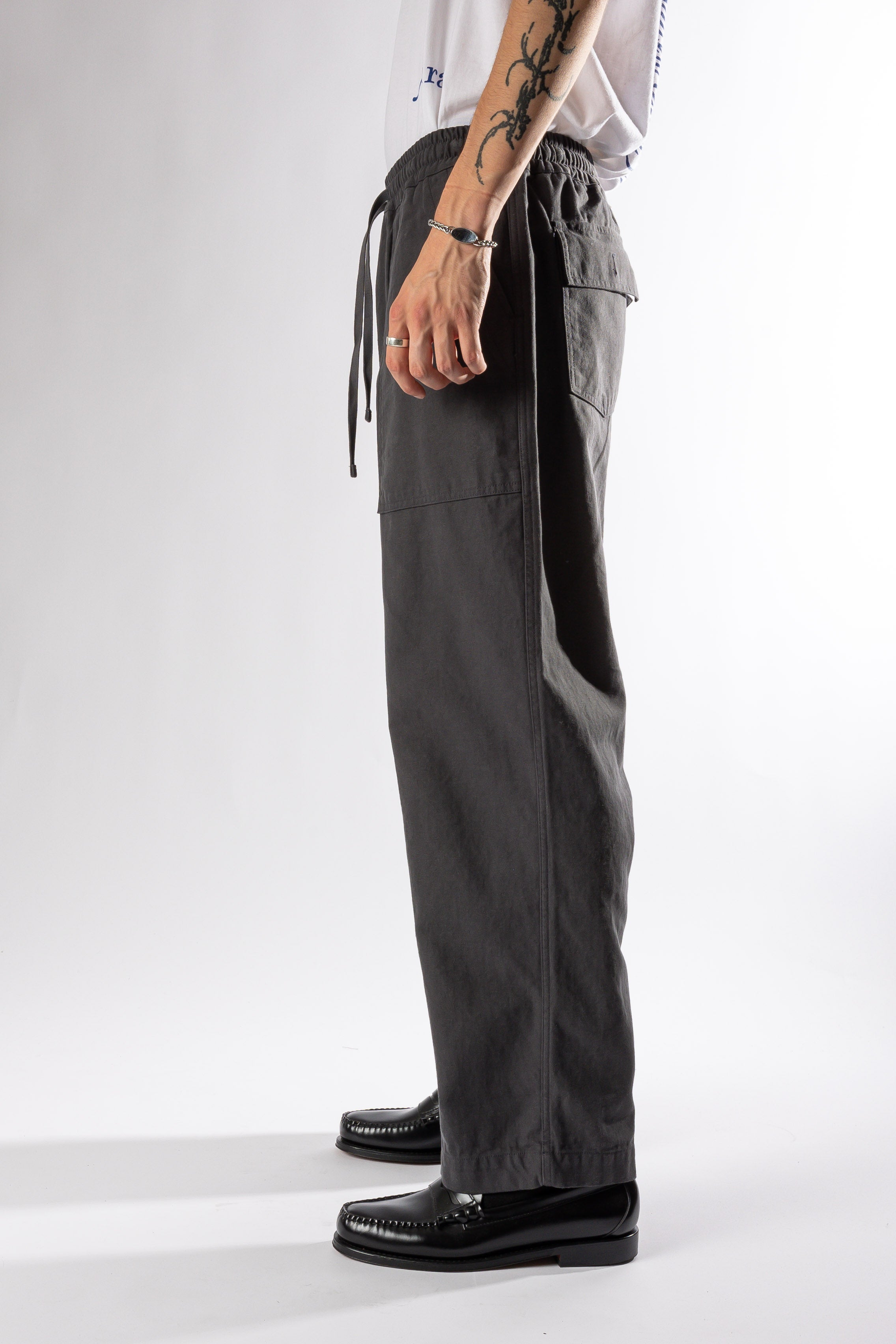 HEAVY COTTON FATIGUE PANTS CHARCOAL Kappy