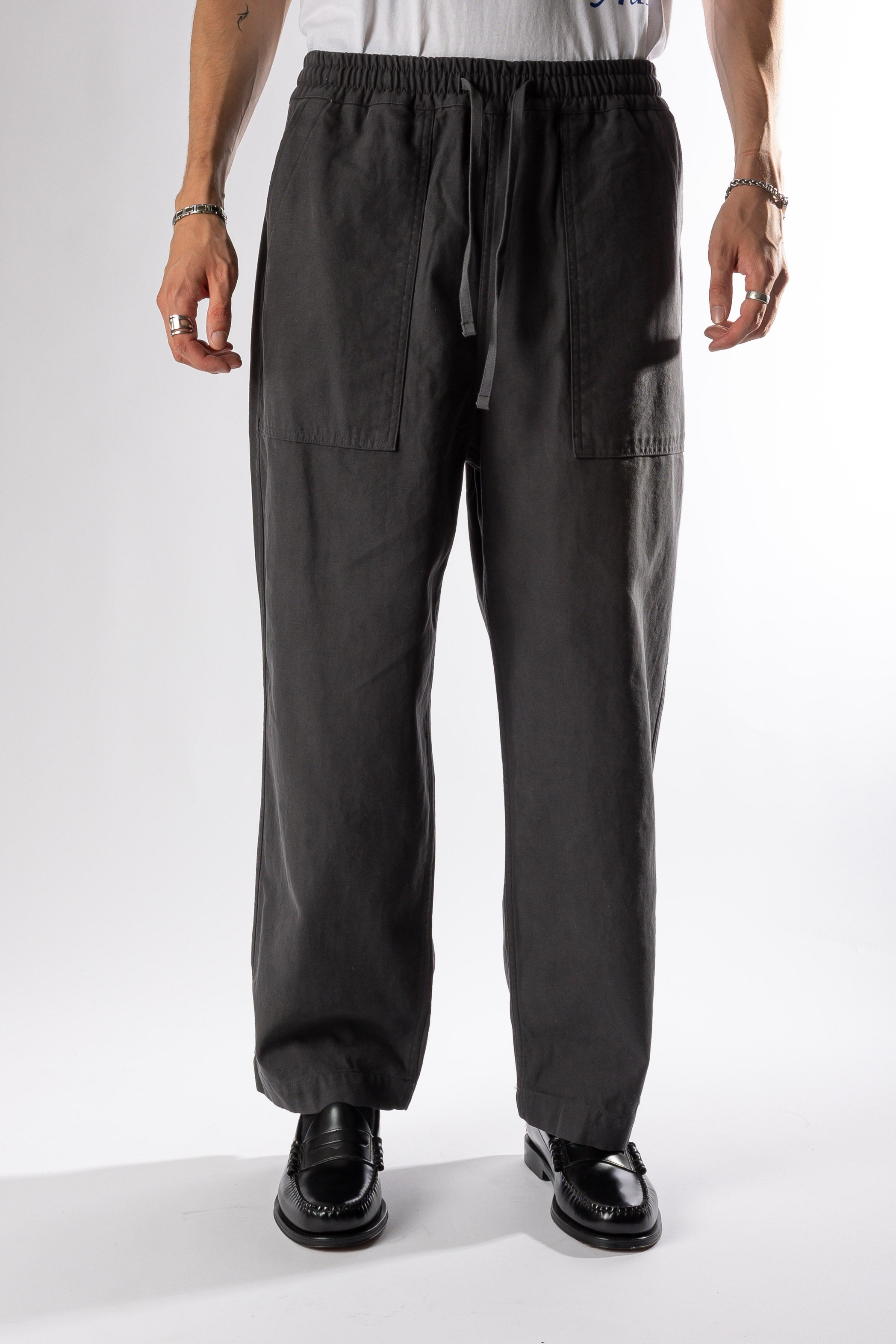 HEAVY COTTON FATIGUE PANTS CHARCOAL Kappy