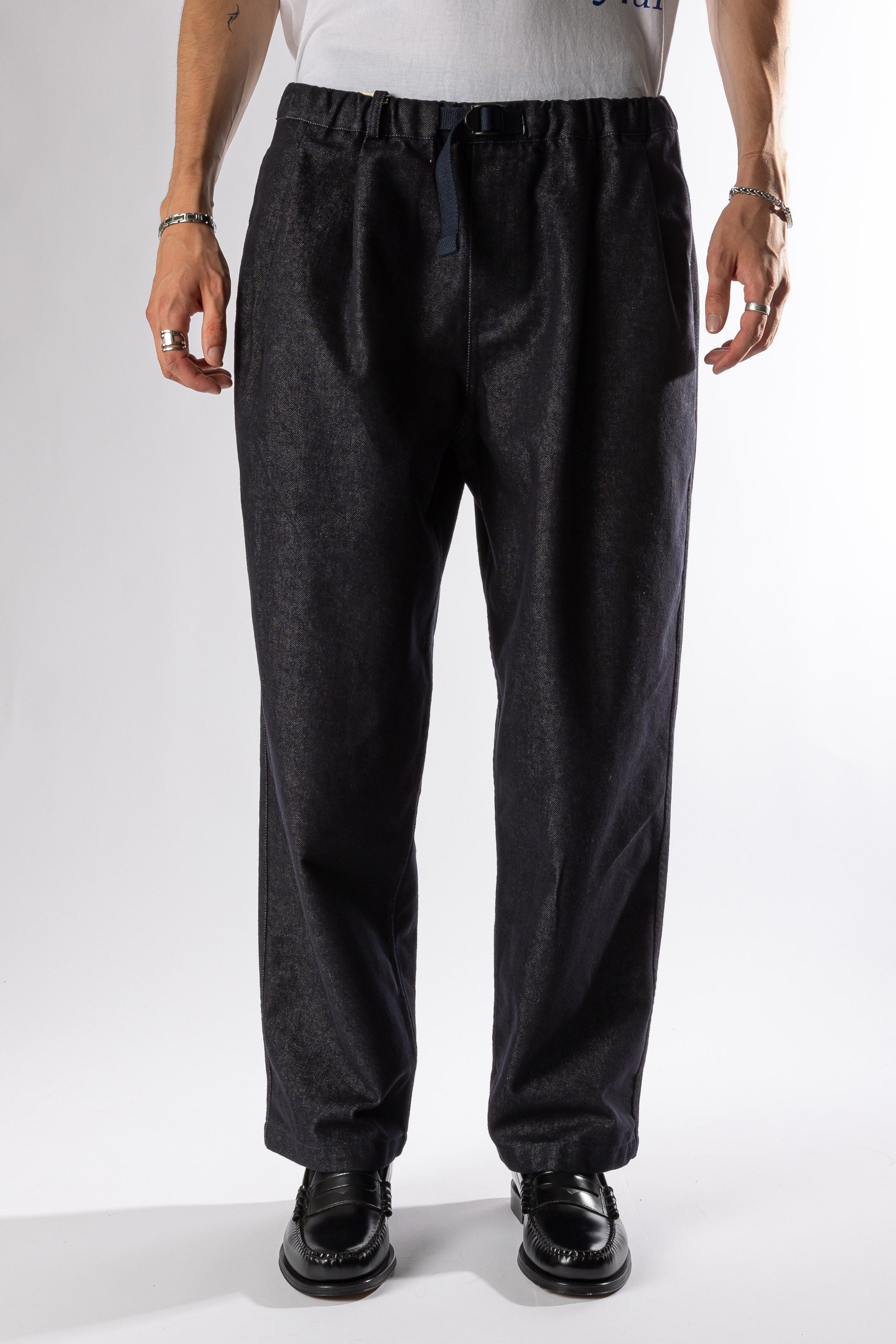 TWO TUCK WIDE DENIM PANTS DEEP INDIGO Kappy