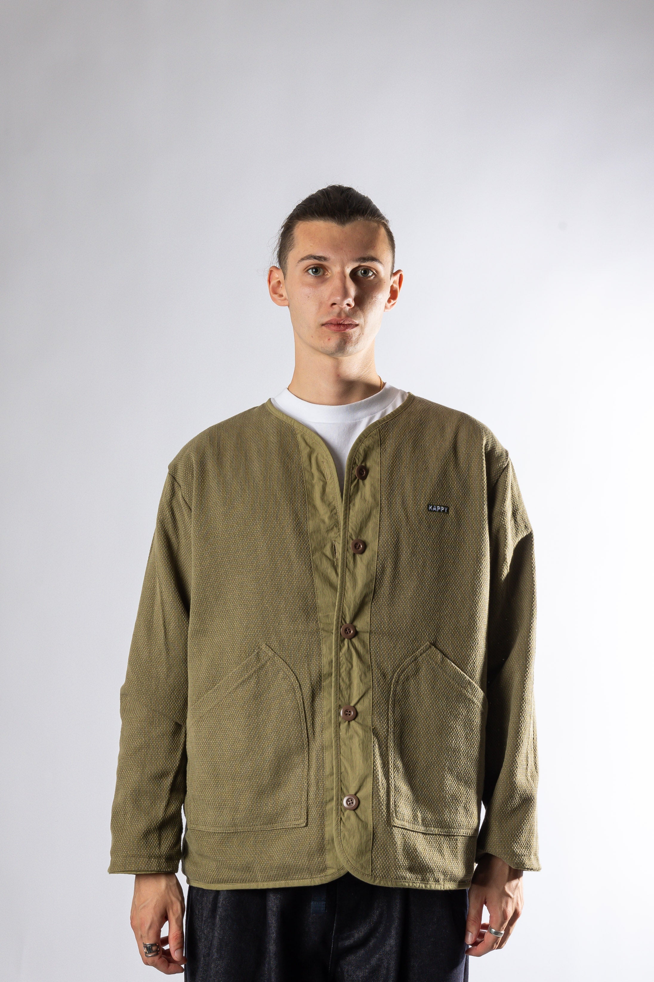 REVERSIBLE UTILITY ROUND JACKET KHAKI Kappy