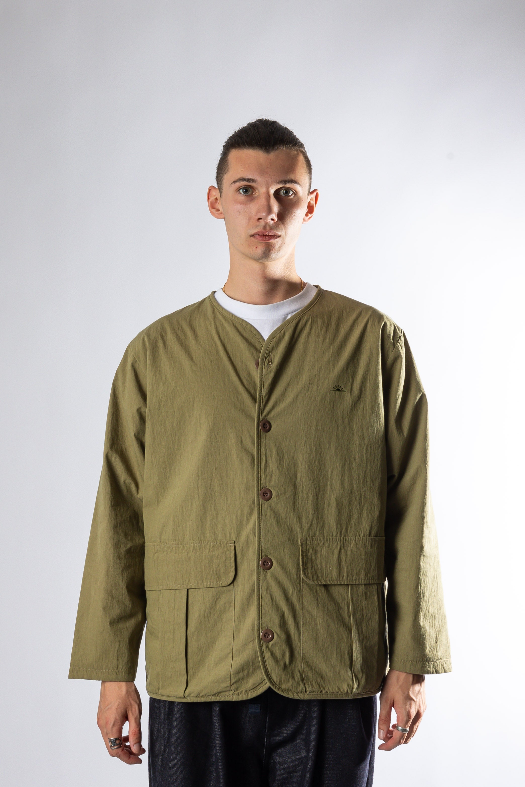 REVERSIBLE UTILITY ROUND JACKET KHAKI Kappy