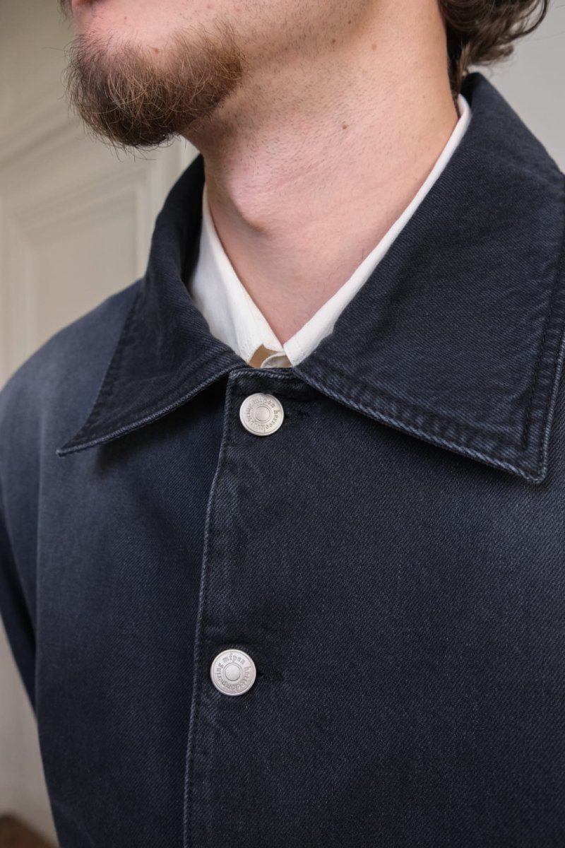 UNION JACKET - Rinsed Black MFPEN - détail du col 