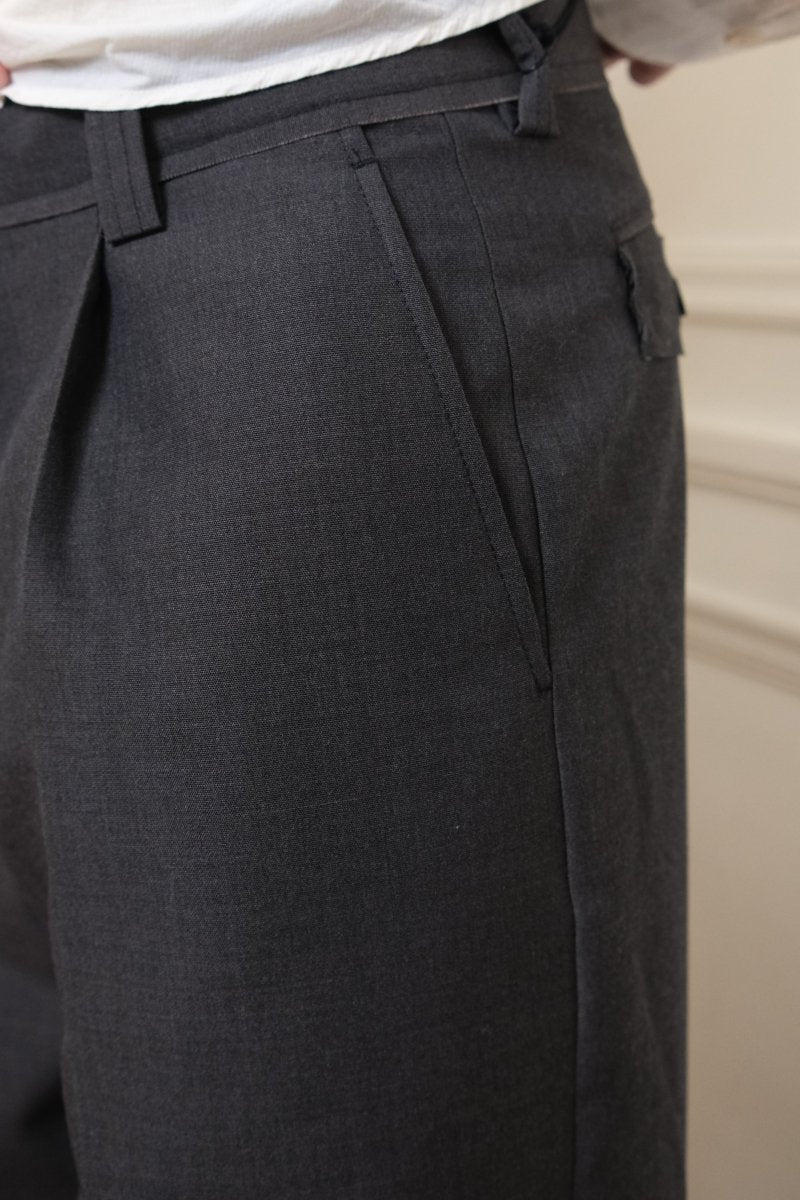 PATCH TROUSERS - Grey Wool MFPEN — photo 3