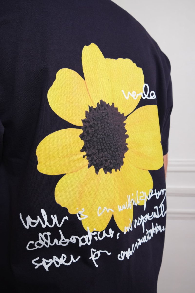 T-SHIRT FLOWERS - NAVY BLUE Verlan — photo 4