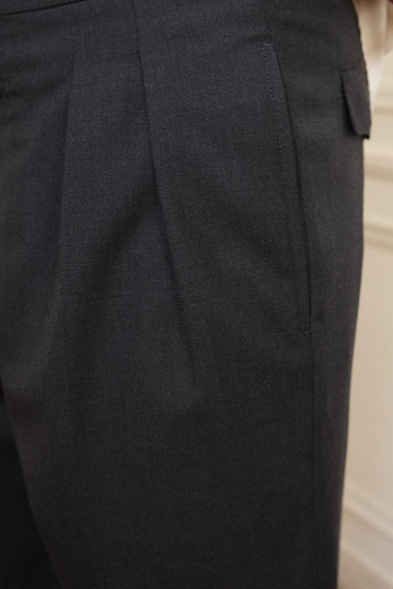 French Military shorts - Gris Anthracite chine MUSEUM GARMENTS — photo 3