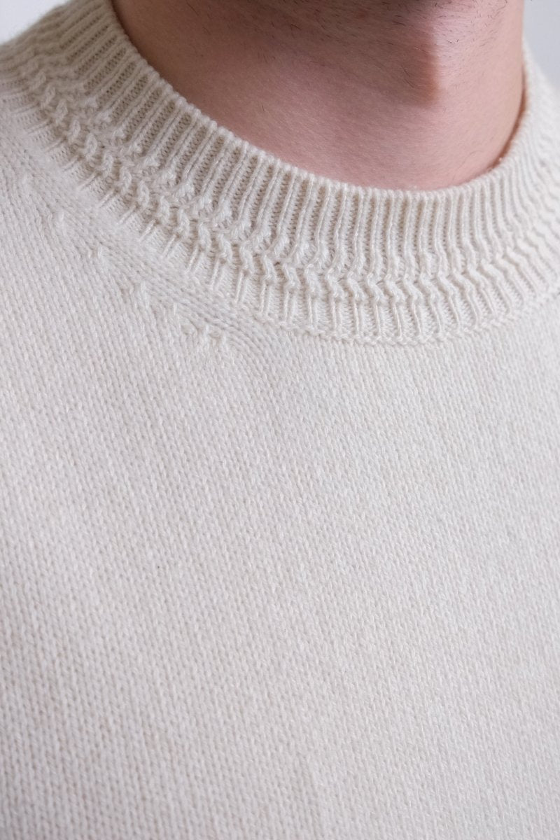 RECYCLED CASHMERE BOXY JUMPER - Ecru MUSEUM GARMENTS — photo 3