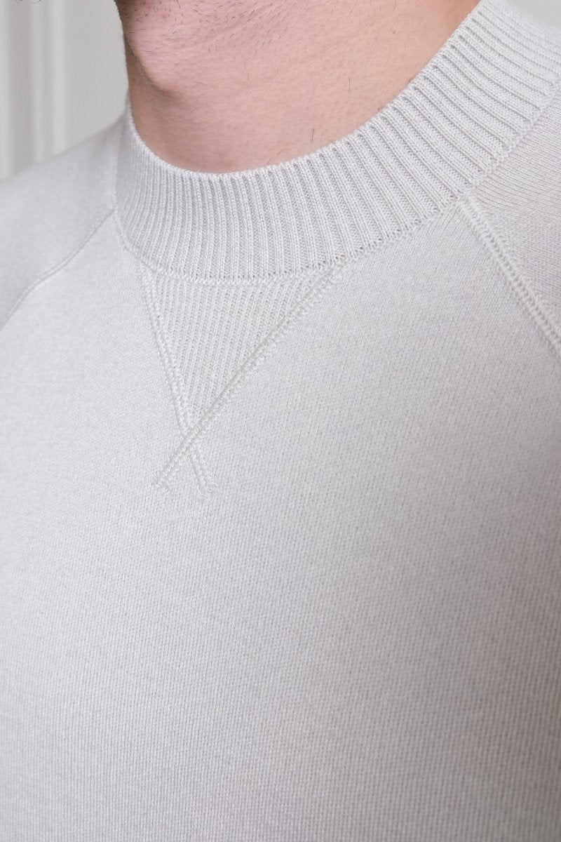Raglan athletic sweater - Light heather grey MUSEUM GARMENTS