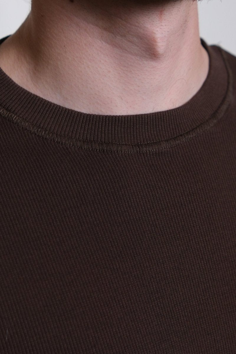 RIB LONGSLEEVE - Brown — photo 4