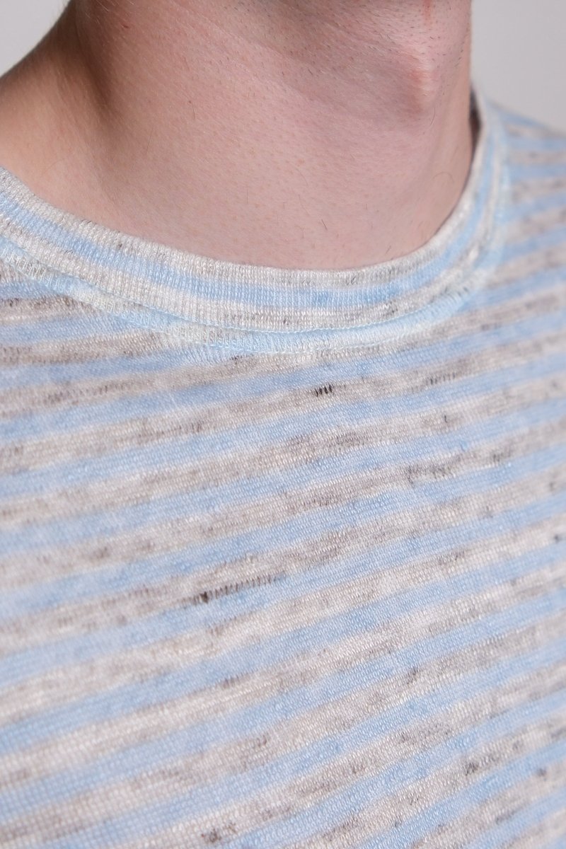 PASS LONGSLEEVE - White/Black/Blue Stripe