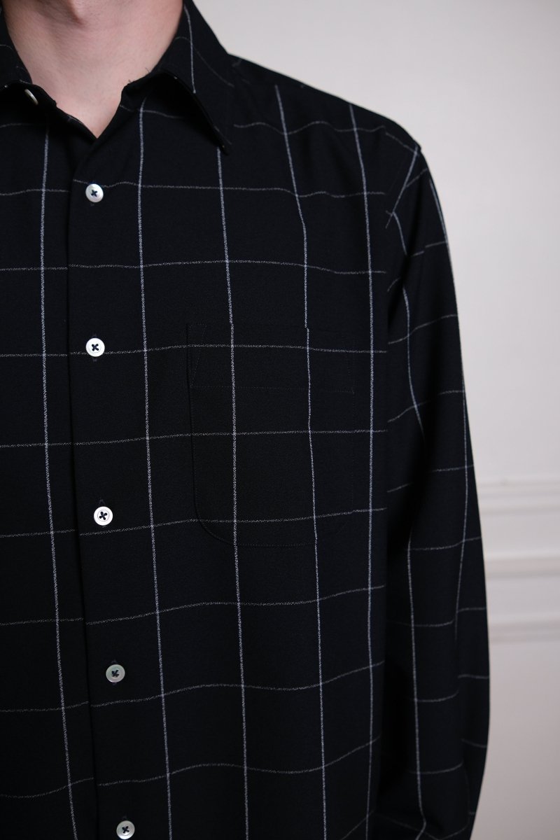 MADE SHIRT - NAVY/WHITE WIDE CHECK — photo 4