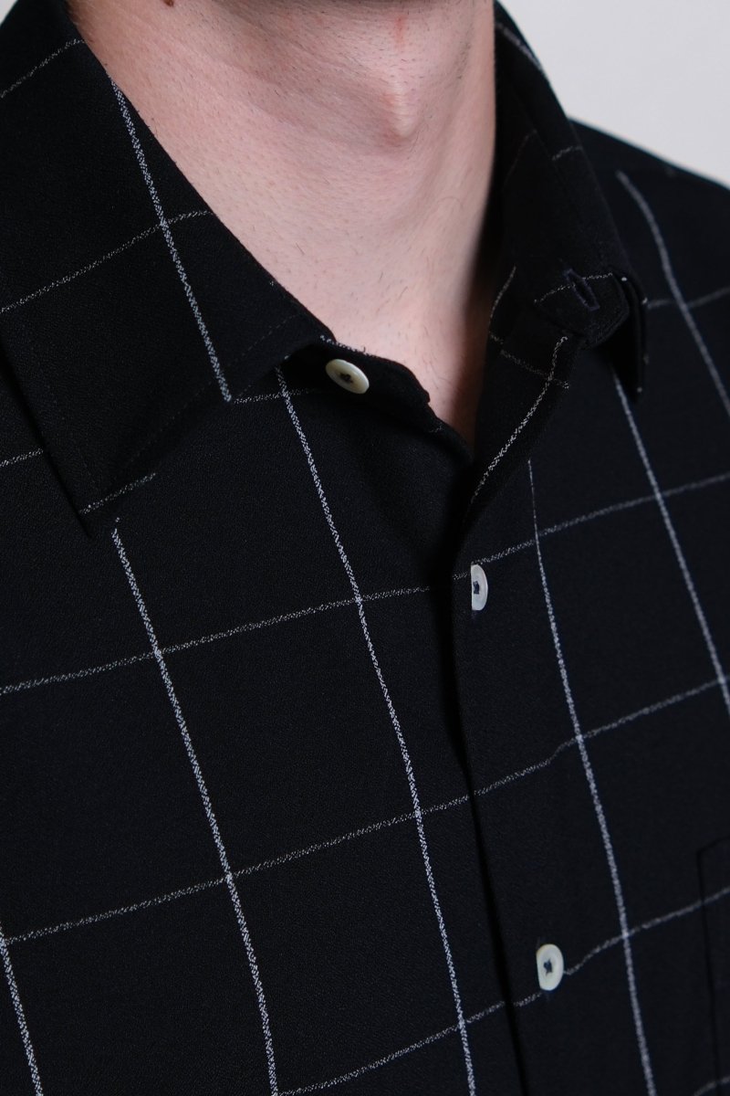 MADE SHIRT - NAVY/WHITE WIDE CHECK — photo 5