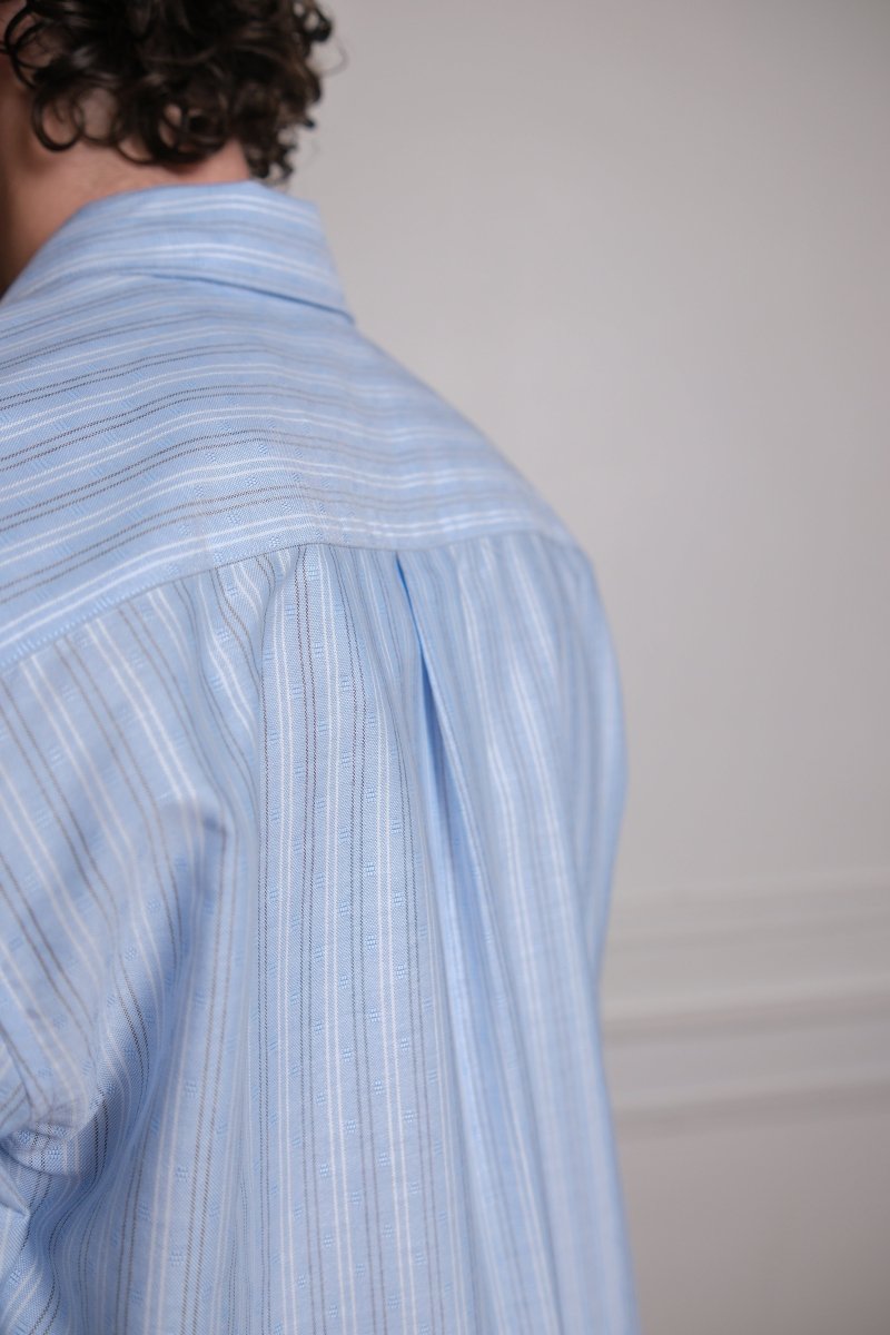 FIND SHIRT - BLUE / WHITE OXFORD STRIPE — photo 3