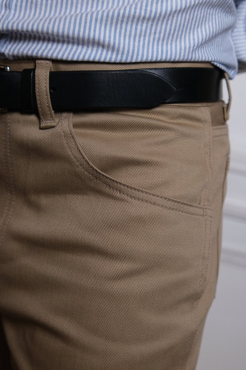 Take Ivy Khaki Pants - Kamakura Shirt - détail tissu twill