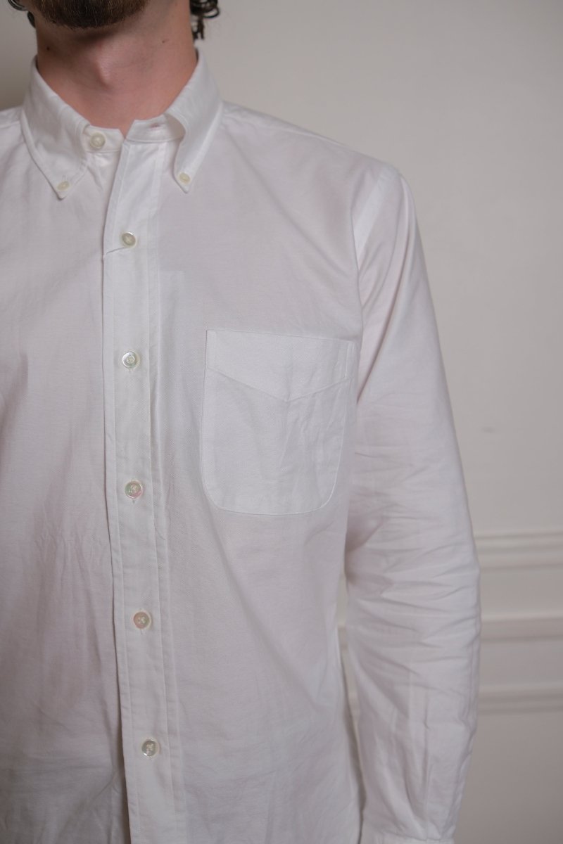 Vintage Ivy White Oxford - Kamakura Shirt - détail boutons nacre takase — photo 5