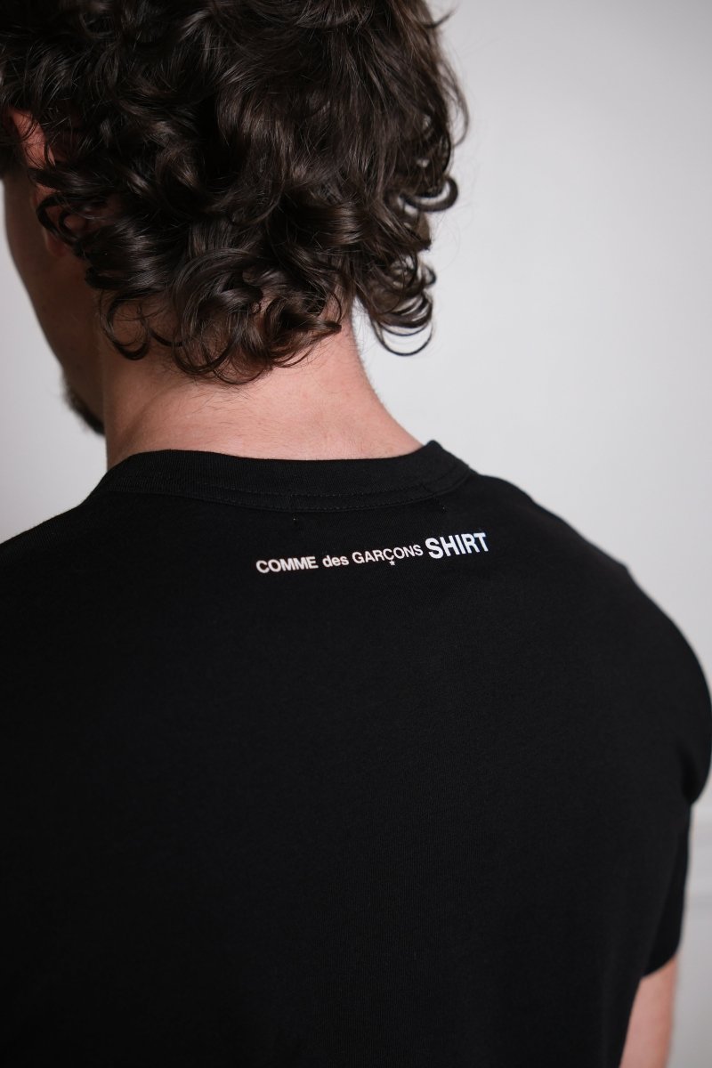 FQ-T003-S26 MENS T-SHIRT KNIT -  BLACK COMME DES GARÇONS SHIRT - détail matière — photo 3