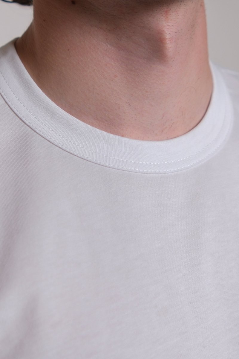 FQ-T003-S26 MENS T-SHIRT KNIT - WHITE COMME DES GARÇONS SHIRT - détail col — photo 4
