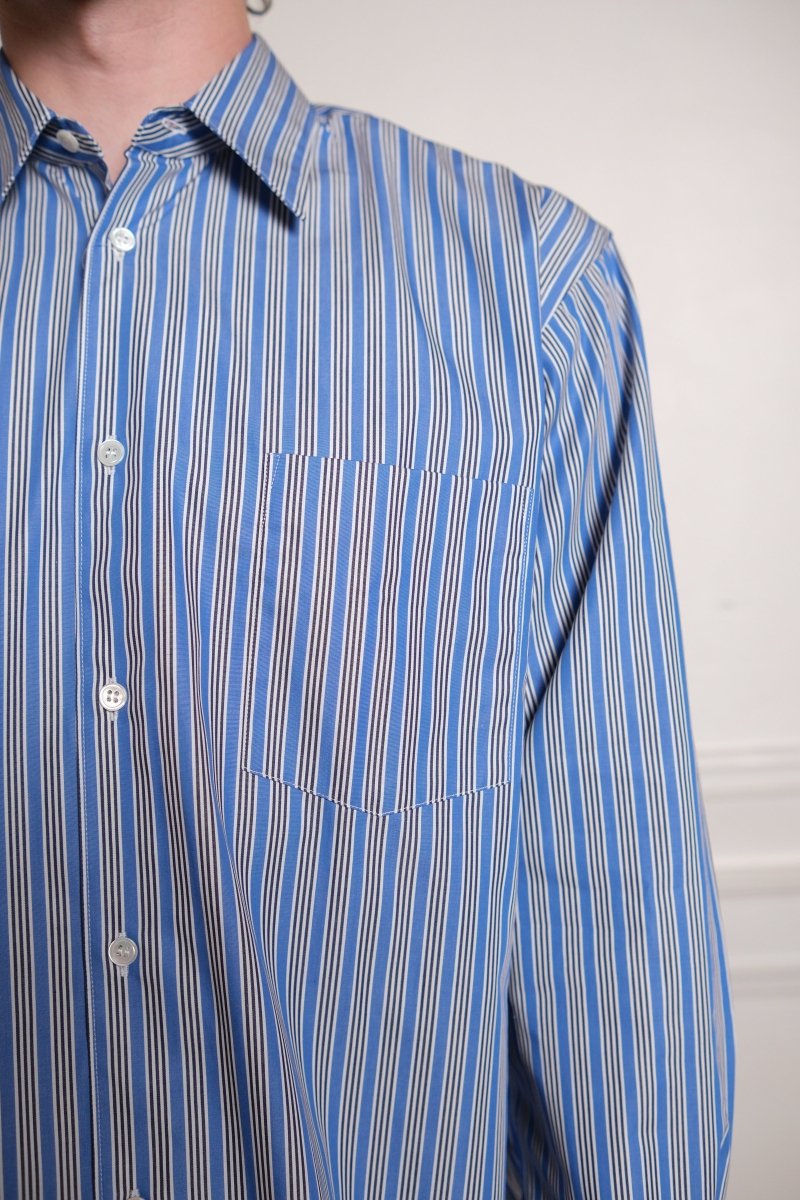 FZ-B218-PER - MENS SHIRT WOVEN - Stripe COMME DES GARÇONS SHIRT - détail col — photo 4