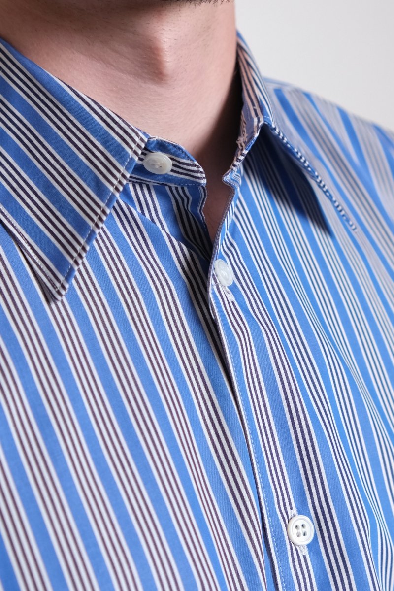 FZ-B218-PER - MENS SHIRT WOVEN - Stripe COMME DES GARÇONS SHIRT - détail matière — photo 3