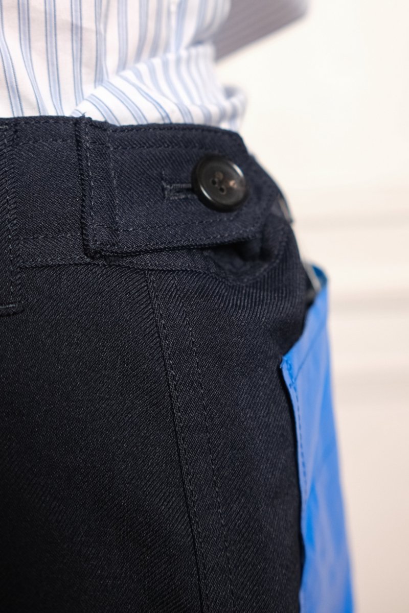 Men's Tapered Leg Trousers NAVY COMME DES GARÇONS SHIRT - détail col