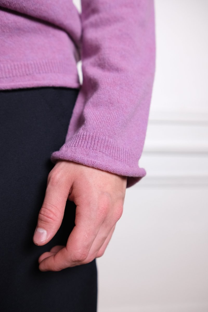 Men’s Rolled Hem Sweater Orchid COMME DES GARÇONS SHIRT - détail matière — photo 3