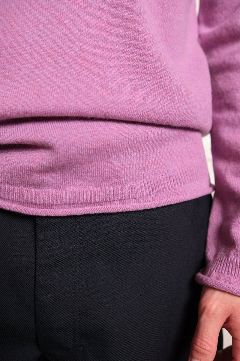 Men’s Rolled Hem Sweater Orchid COMME DES GARÇONS SHIRT - détail col — photo 4