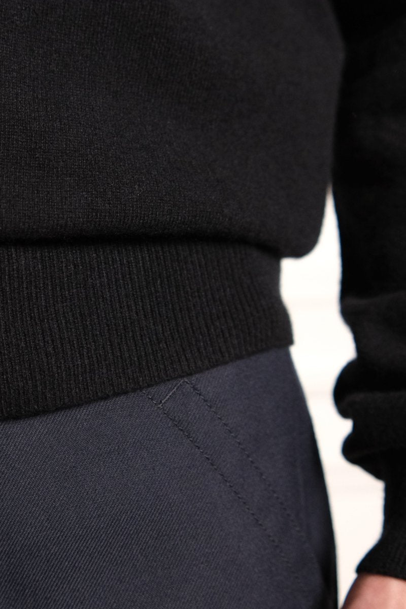 FZ-N108-PER - MENS PULLOVER KNIT - BLACK COMME DES GARÇONS SHIRT - détail matière — photo 3