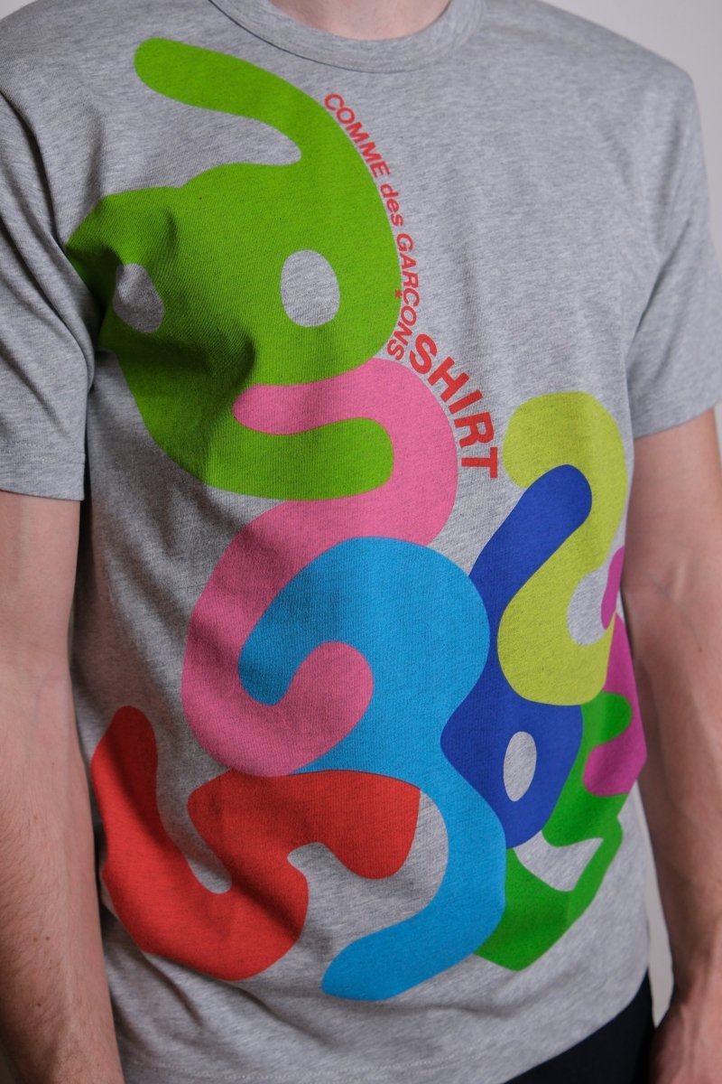 Men's Graphic Printed T-Shirt GREY COMME DES GARÇONS SHIRT - détail matière — photo 3