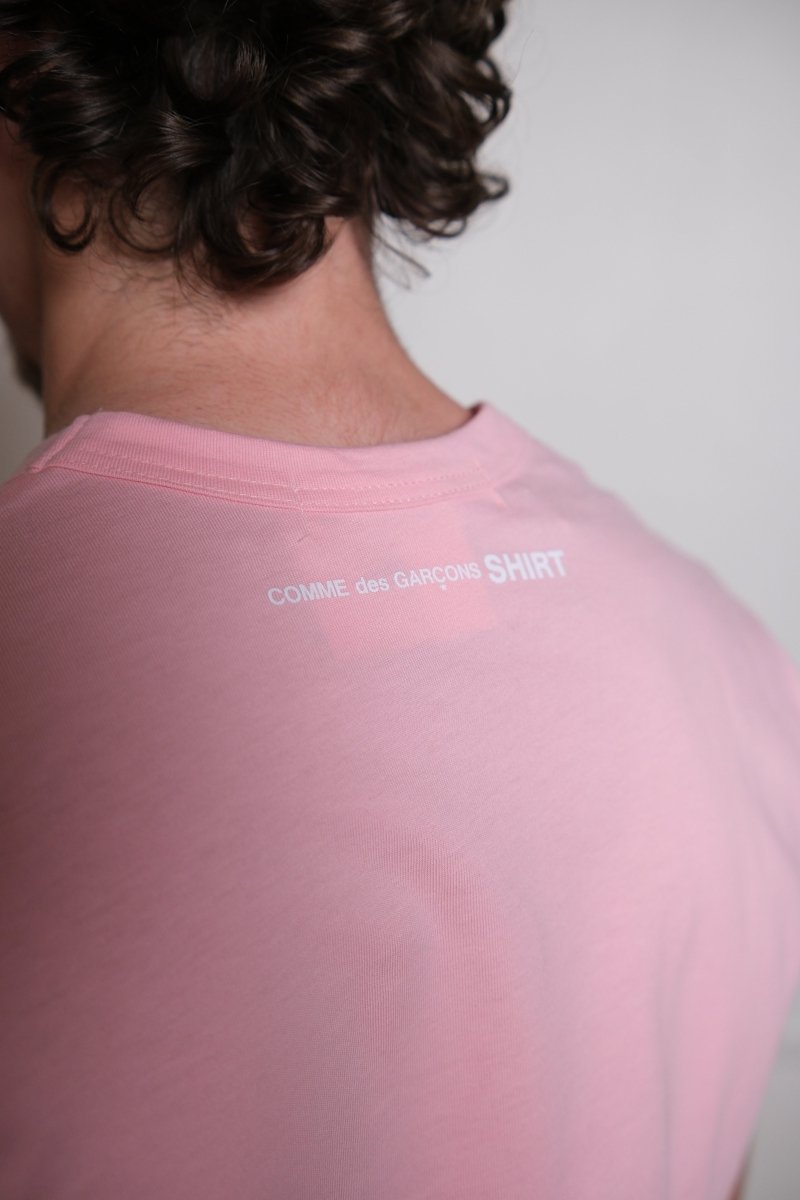 FQ-T001-S26 MENS T-SHIRT KNIT -  PASTEL PINK COMME DES GARÇONS SHIRT - détail matière — photo 3