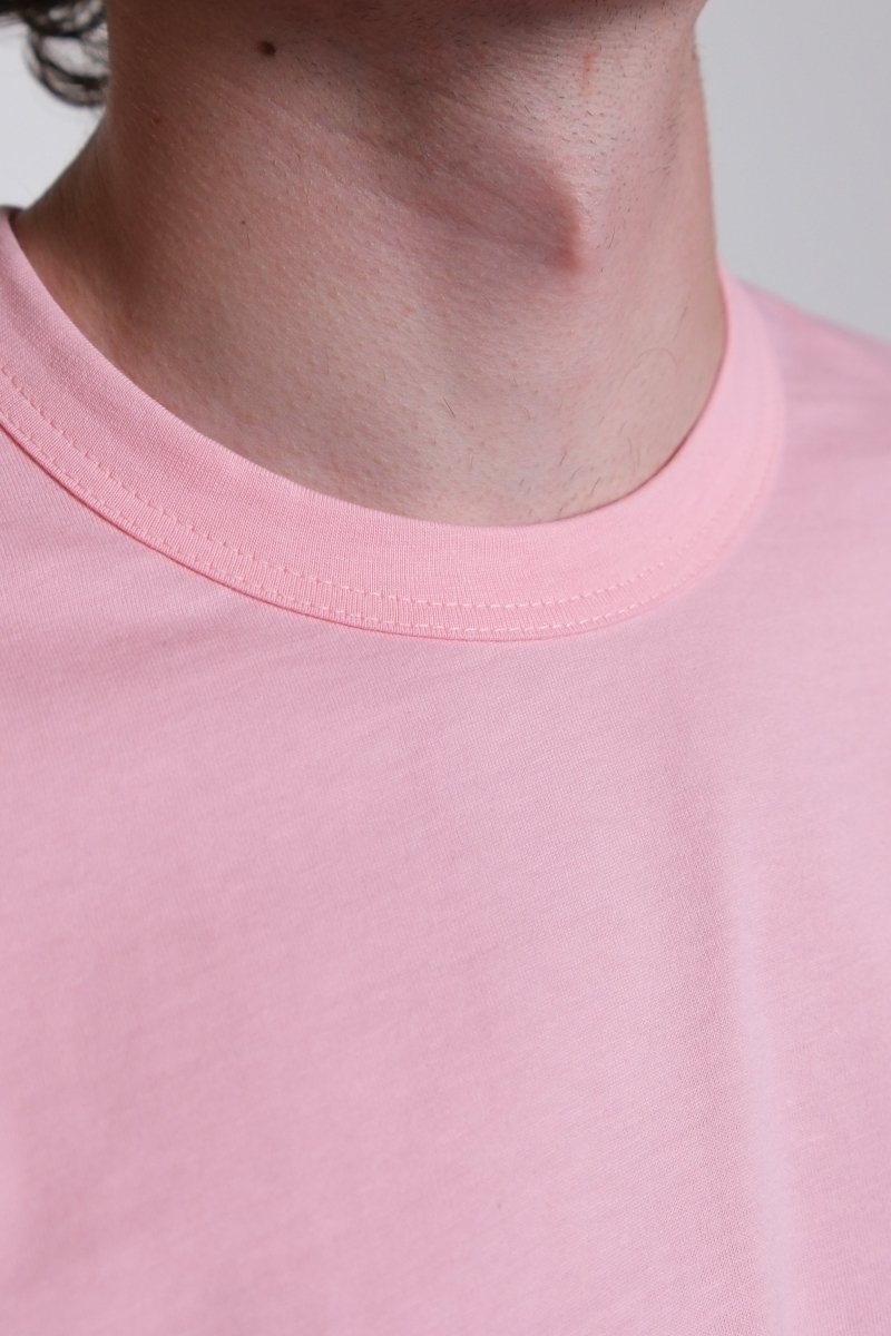 FQ-T001-S26 MENS T-SHIRT KNIT -  PASTEL PINK COMME DES GARÇONS SHIRT - détail col — photo 4