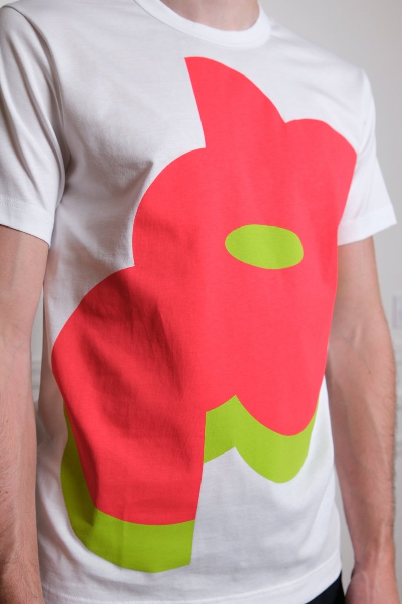 FQ-T019-S26 MENS T-SHIRT KNIT - WHITE COMME DES GARÇONS SHIRT - détail matière — photo 3
