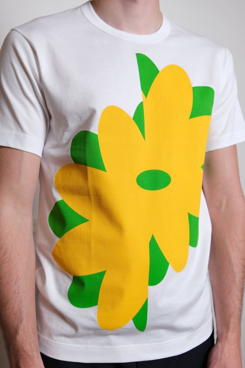 FQ-T021-S26 MENS T-SHIRT KNIT - WHITE COMME DES GARÇONS SHIRT - détail matière — photo 3