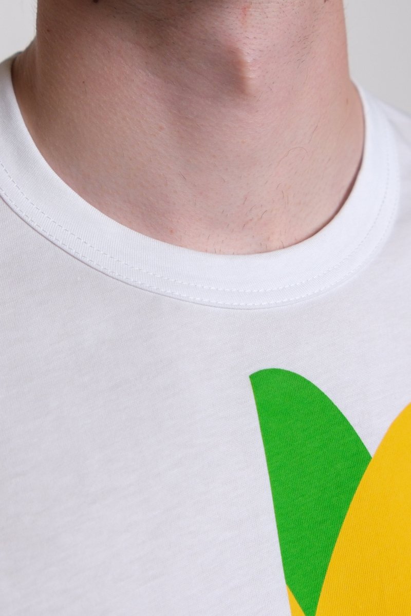 FQ-T021-S26 MENS T-SHIRT KNIT - WHITE COMME DES GARÇONS SHIRT - détail col — photo 4