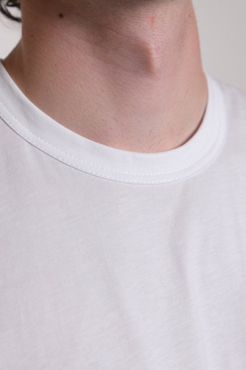 FQ-T008-S26 MENS T-SHIRT KNIT - WHITE COMME DES GARÇONS SHIRT - détail col — photo 4