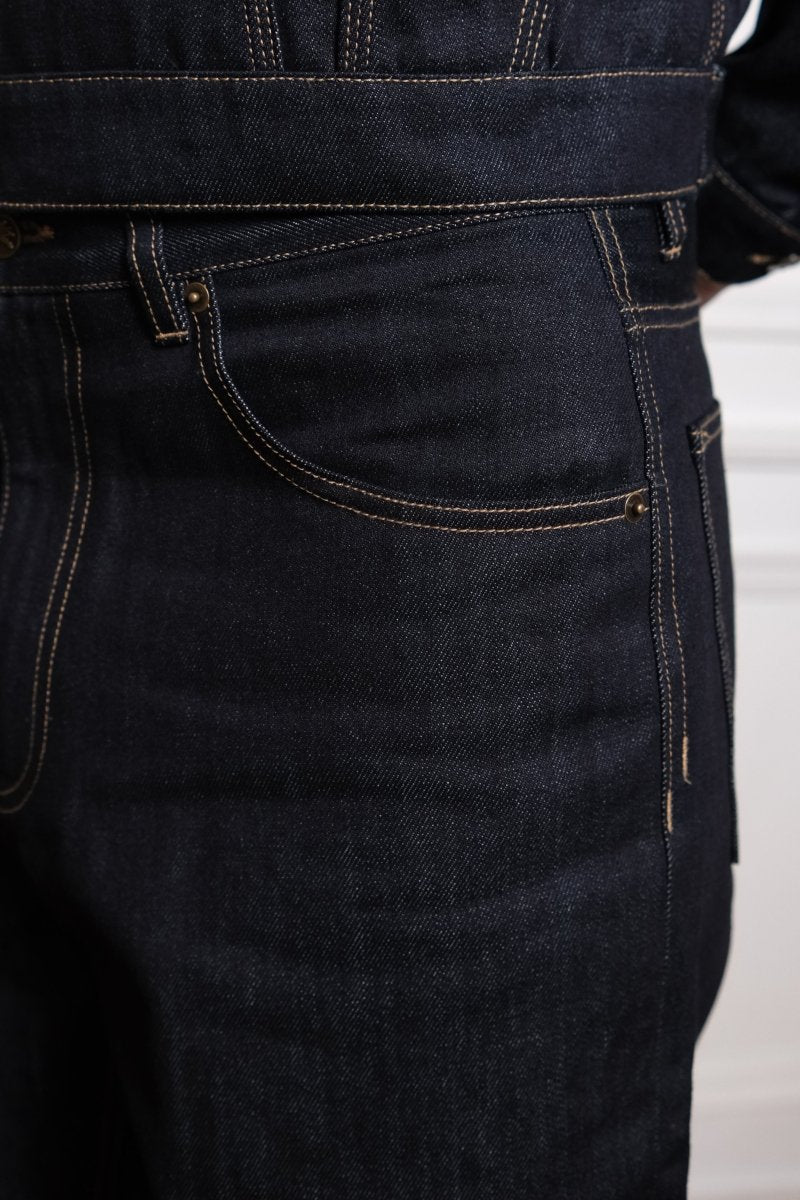 Raw Denim Wide Leg Pants x Aura - vue ensemble — photo 4