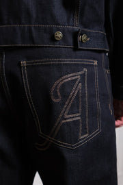 Raw Denim Wide Leg Pants x Aura - détail A