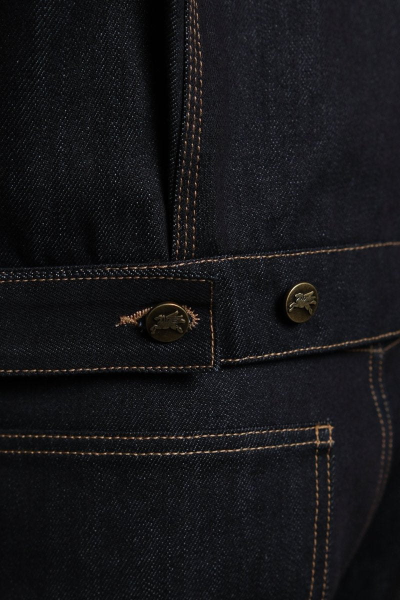 Raw Denim Trucker Jacket x Aura - boutonnage