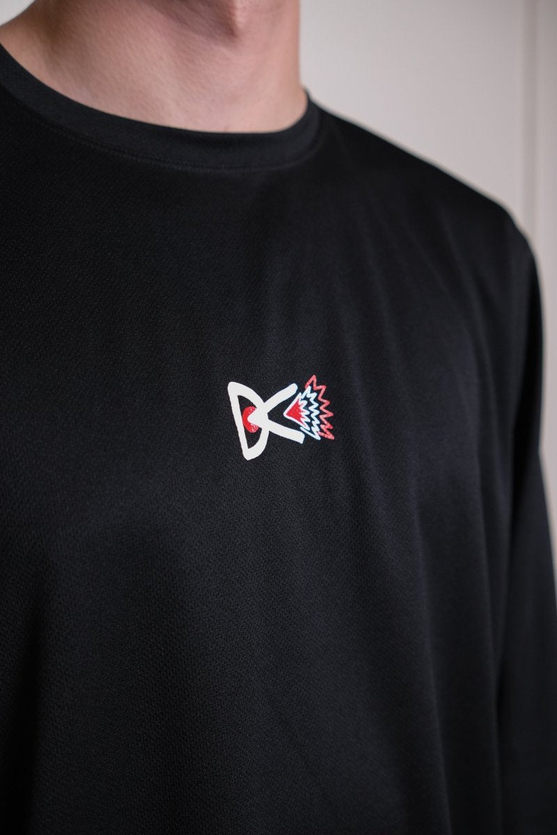 Long Sleeve Boxy Training Tee - Black
