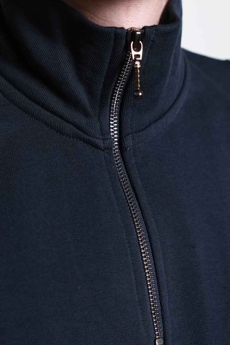 EMBLEM HALF-ZIP SWEATER - Navy THE NEW ORIGINALS - détail matière