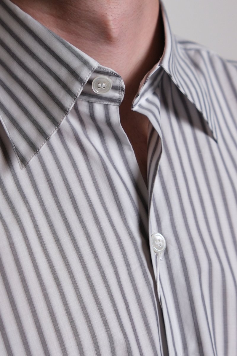 WHITE/BLACK STRIPES NORMAL SHIRT — photo 3