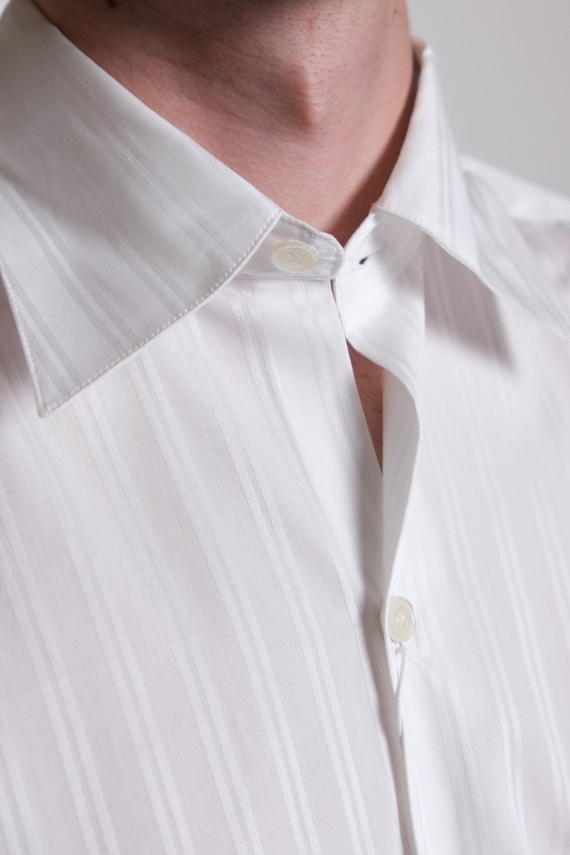 WHITE/WHITE STRIPES NORMAL SHIRT — photo 3